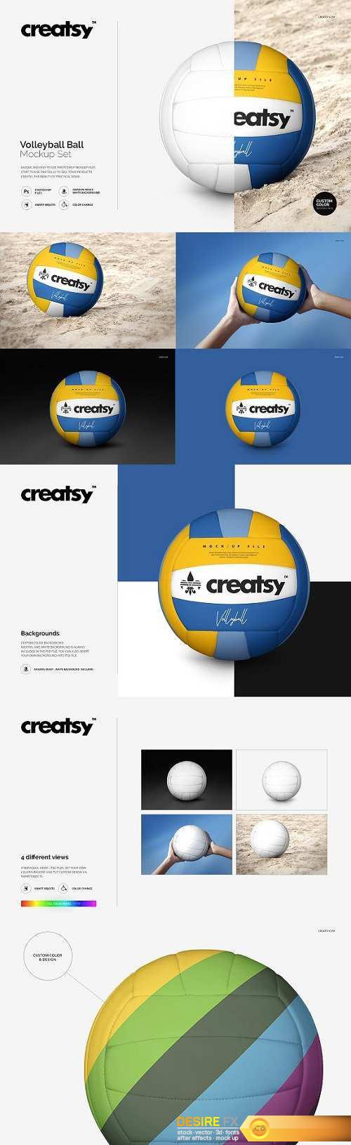 Volleyball Ball Mockup Packaging