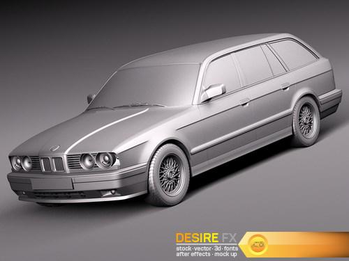 Bmw e34 3d model