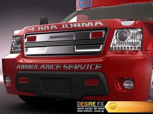 Download Desire FX | Emergency Ambulance Truck 2in1 3D Model