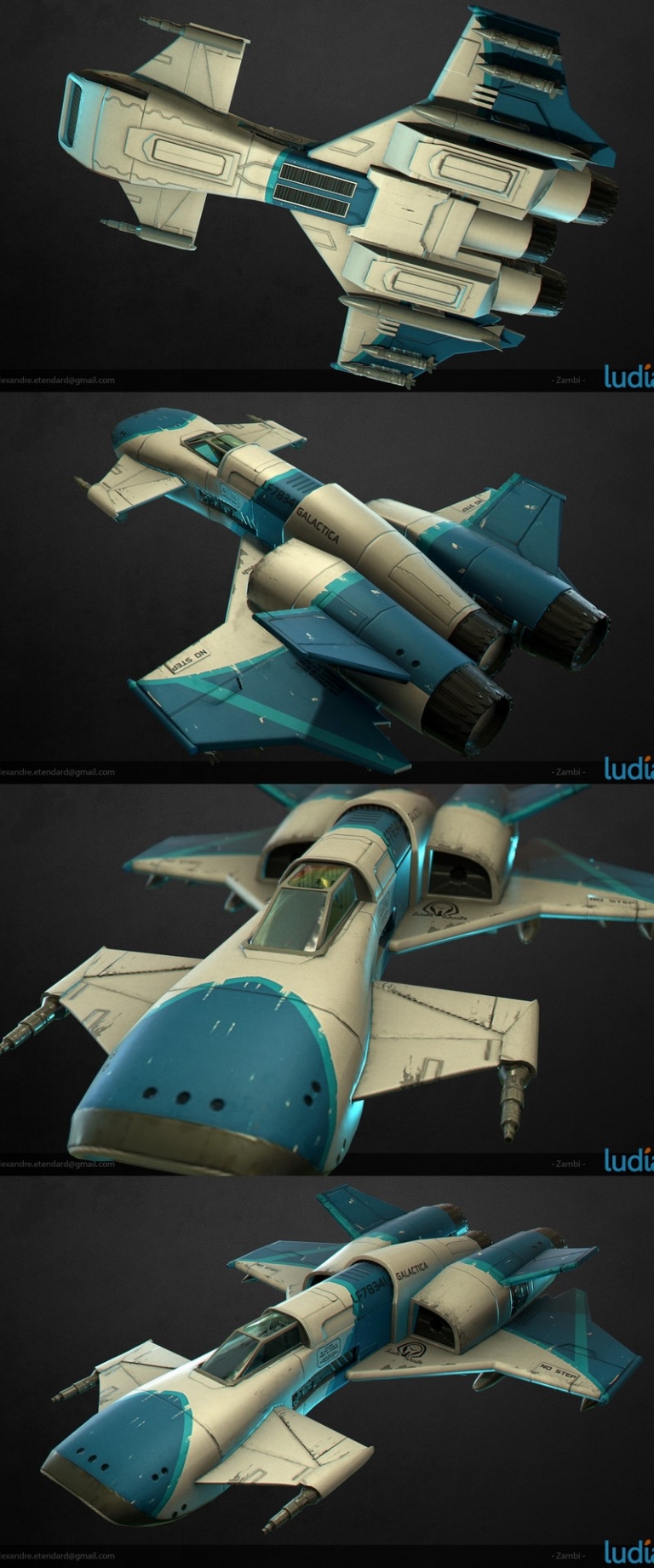 Desire FX 3d models | Battlestar Galactica Squadrons Zambi Space craft ...