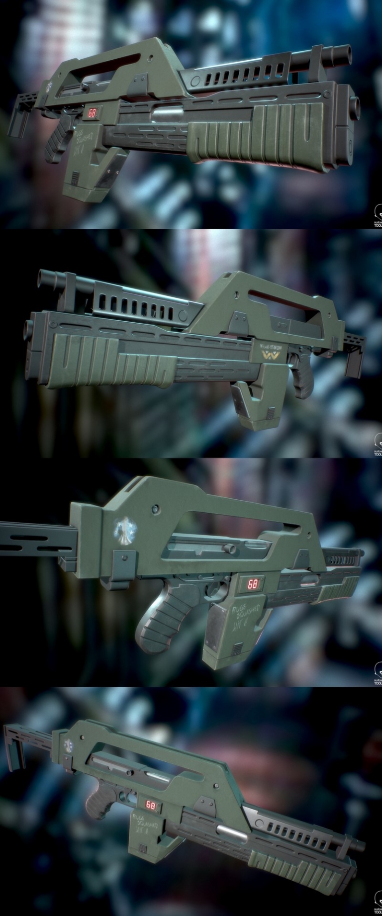 Desire FX 3d models | “Aliens” Movie M41A Pulse Rifle – 3D Model