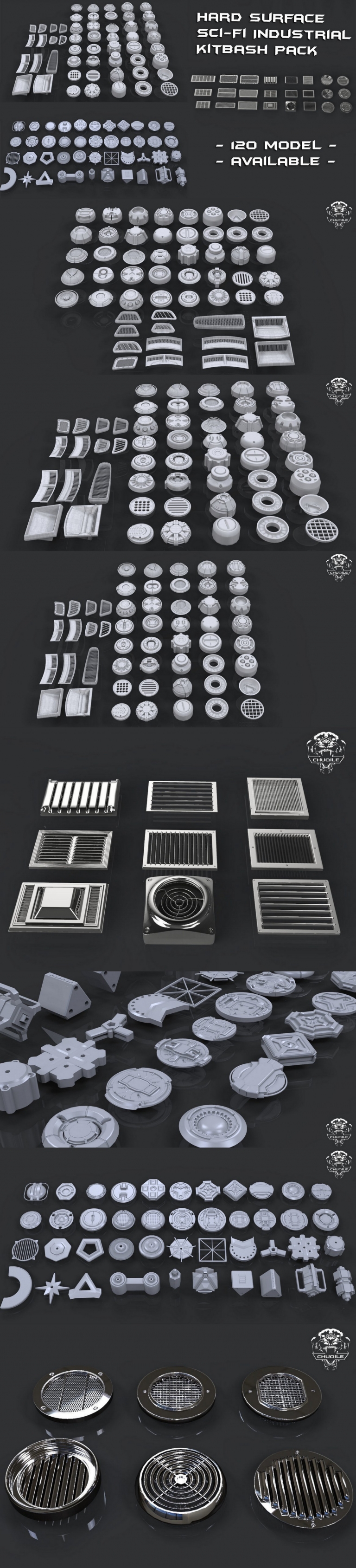 Desire FX 3d models | Cgtrader – Hard Surface Sci-Fi Industrial KitBash ...
