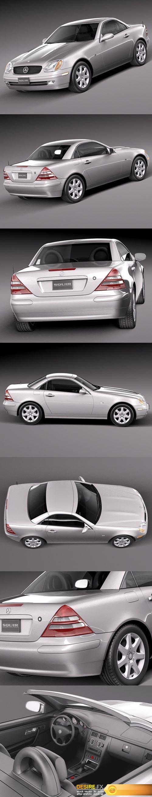 Mercedes-Benz SLK R170 1996-2004 3D Model $129 - .3ds .c4d .fbx