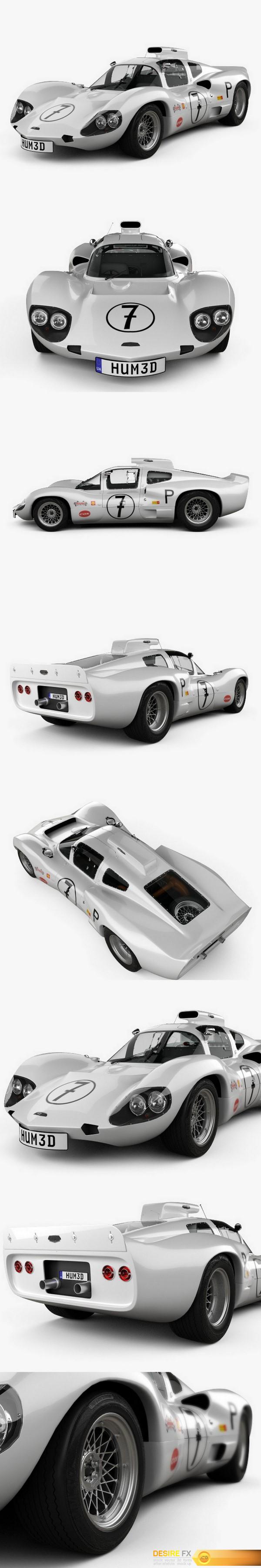 Chaparral 2D Race Car with HQ interior 1966 3D model - Download