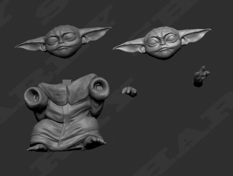 Desire FX 3d models | The Mandalorian – Baby Yoda Force 3D print model