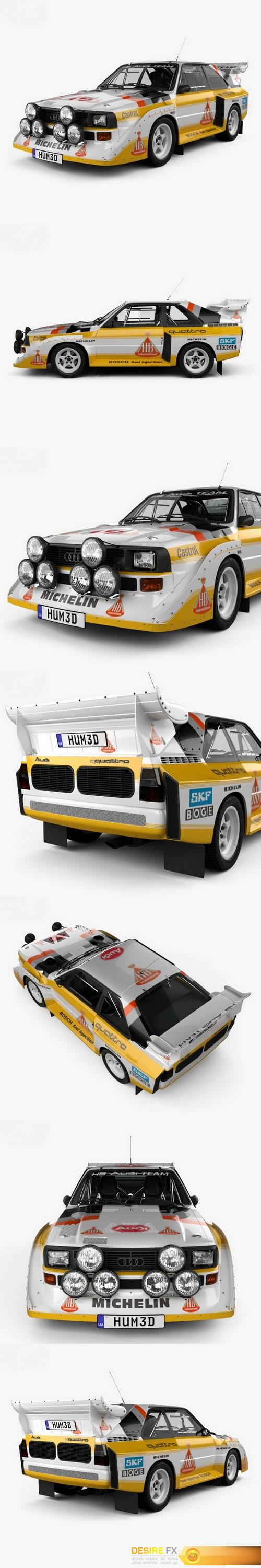 Audi Quattro Sport S1 E2 1985 3D-Modell - Herunterladen Fahrzeuge on