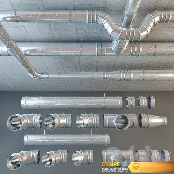 Desire FX 3d models Set Ventilation Pipes