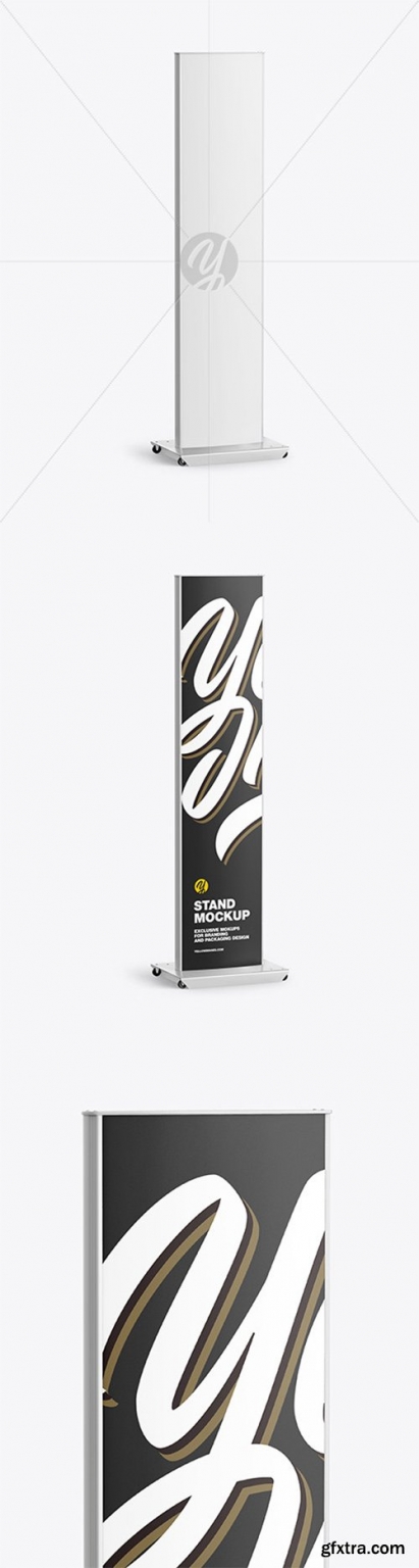 Download Desire FX | Metallic Stand w/ Plastic Front Mockup 60828