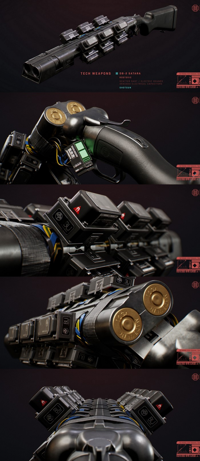 Desire FX 3d Models Cyberpunk 2077 Tech Shotgun   Cyberpunk 2077 Tech Shotgun 668x1536 