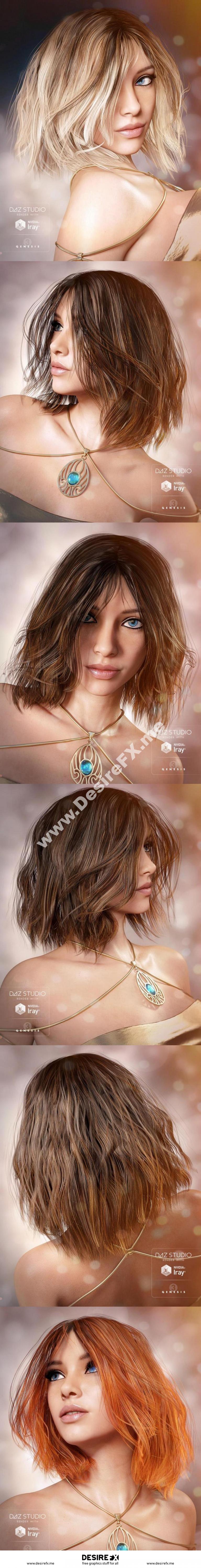 Desire FX 3d models | Misty Hair for Genesis 3 Female(s)