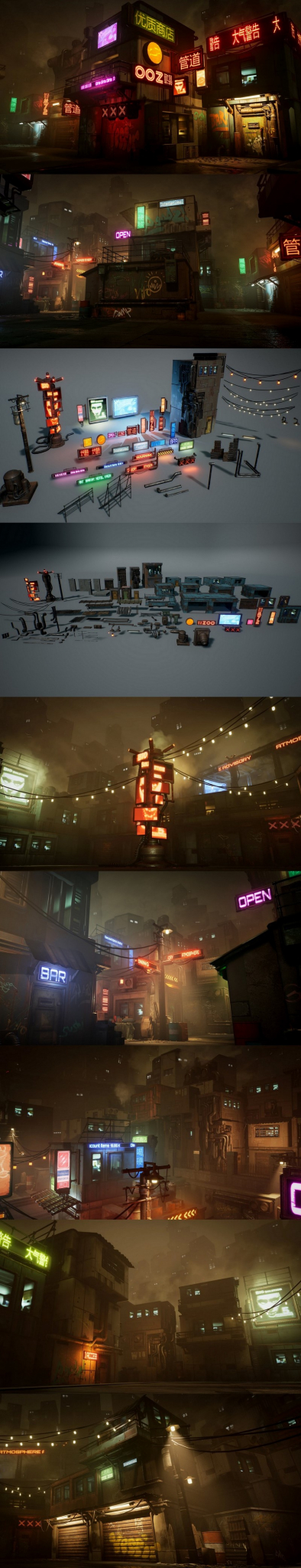 Desire FX 3d models | Unrealengine Modular CyberPunk City Asset Pack
