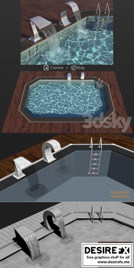 Desire FX 3d models | Swimming pool waterfall