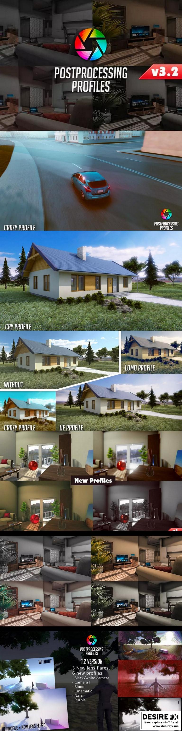 Desire FX 3d models | Asset Store – Post Processing Profiles v3.25
