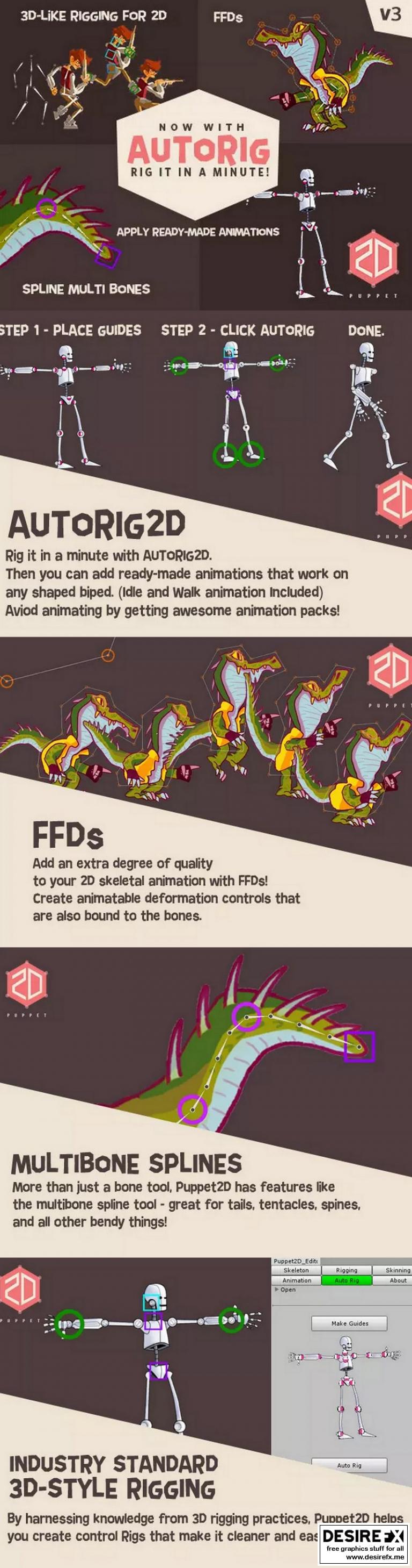 Desire FX 3d models | Asset Store – Puppet2D v3.8