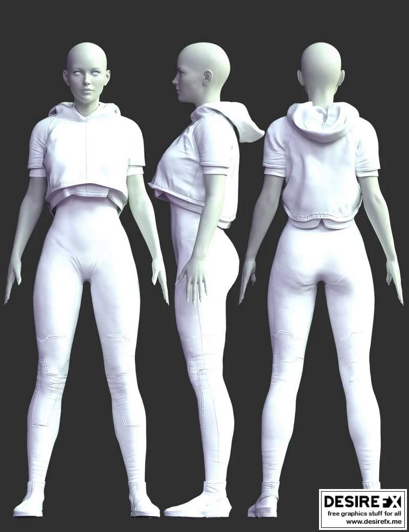 Desire FX 3d models | X-Fashion dForce Space Bodysuit Set