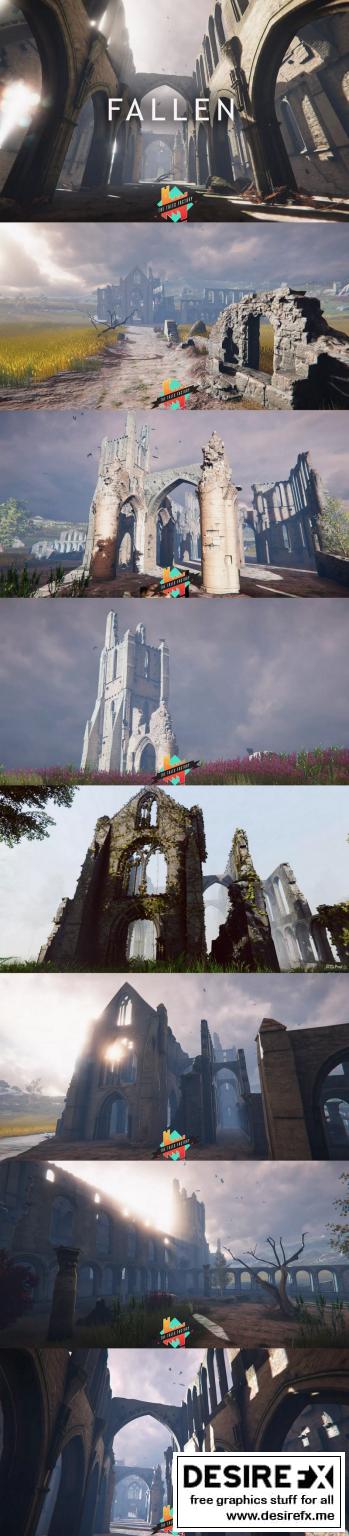 Desire FX 3d models | Asset Store – Fallen Photoscanned Ruins Pack