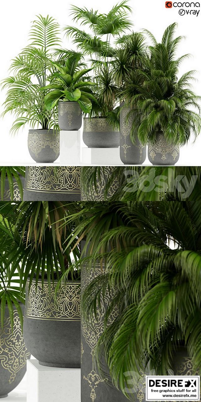 Desire FX 3d models | Plants collection 147 handmade pots East style