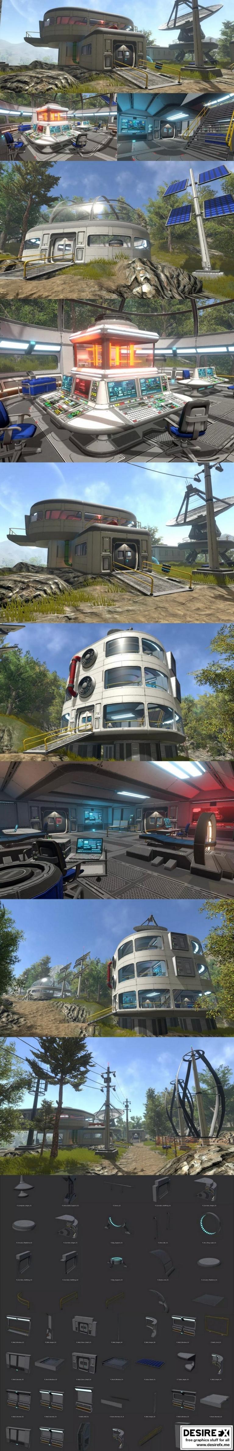 Desire FX 3d models | Asset Store – 3D Scifi Base Vol 1