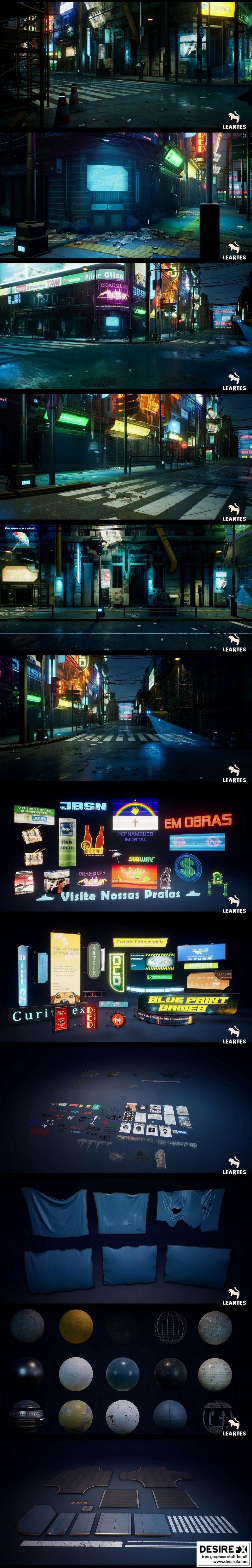 Desire FX 3d models | Unreal Engine – Cyberpunk City Recife Environment
