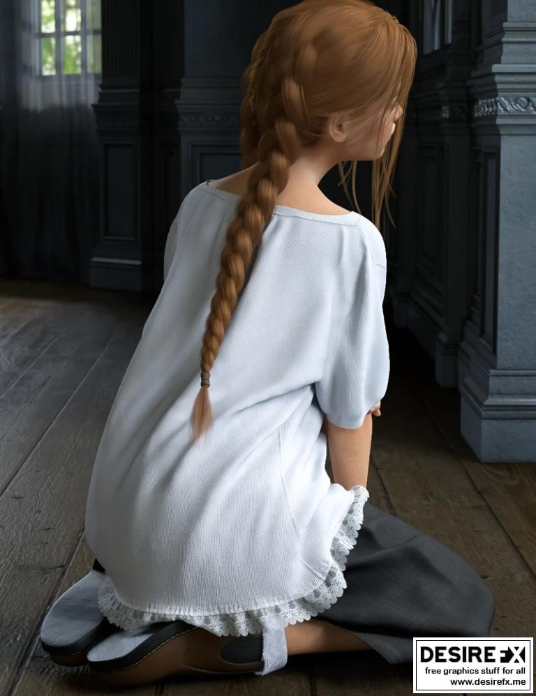 Desire FX 3d models | dForce Boatneck Tee and Culottes for Genesis 8 ...