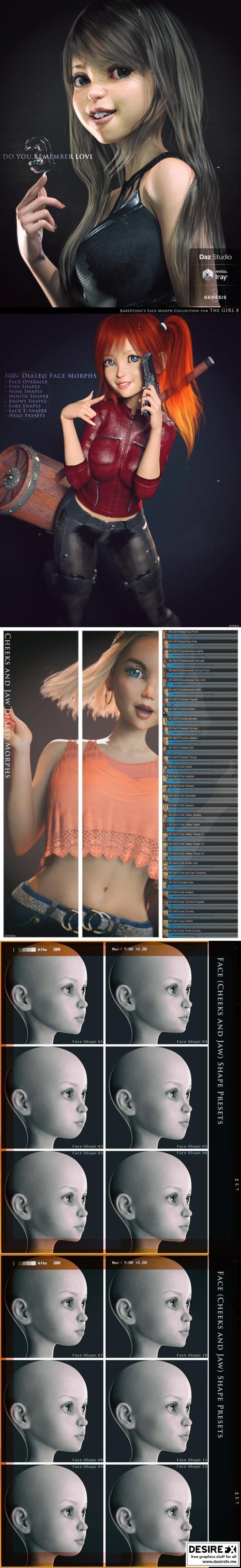 Desire FX 3d models | RareStone’s Face Morph Collection for The Girl 8