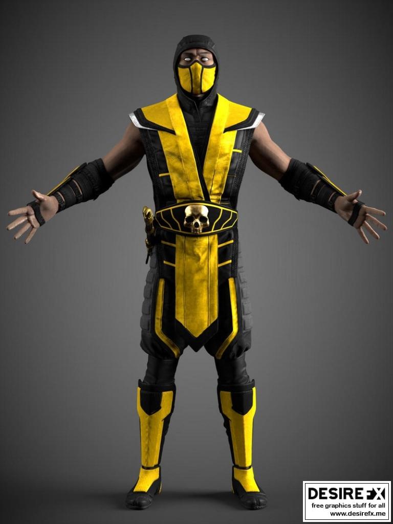 Desire FX 3d models | Scorpion (Ninja Costume) – Mortal Kombat 11 – 3D ...