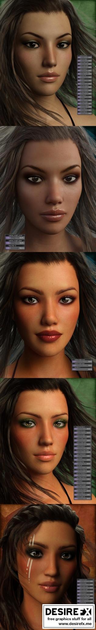 Desire FX 3d models | Genesis 3 Female Head Morph Resource Kit 3