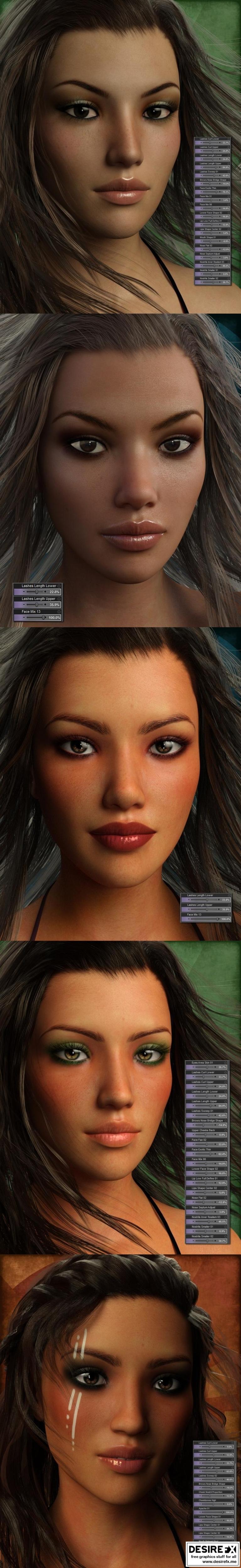 Desire FX 3d models | Genesis 3 Female Head Morph Resource Kit 3