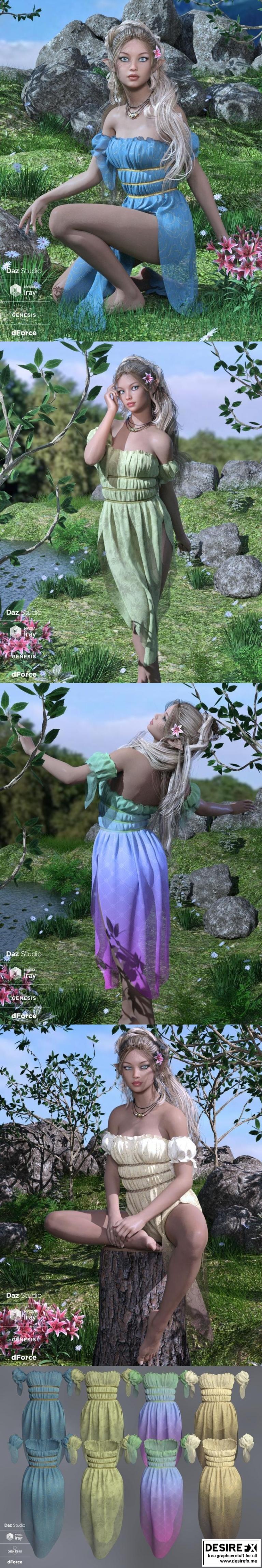 Desire FX 3d models | dForce Breena Outfit for Genesis 8 Female(s)