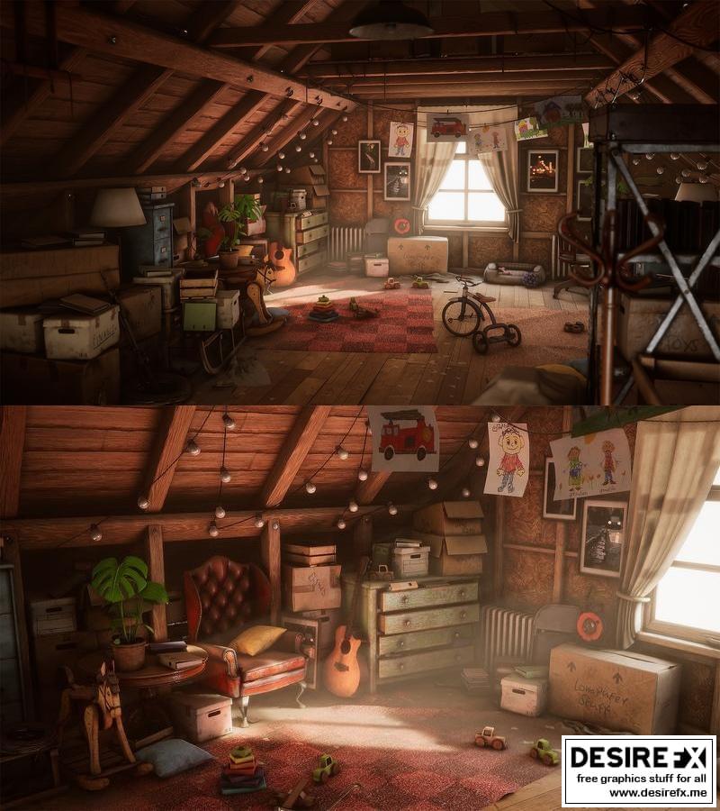 Desire FX 3d models | Grandpas-Attic-Furniture-storage-props