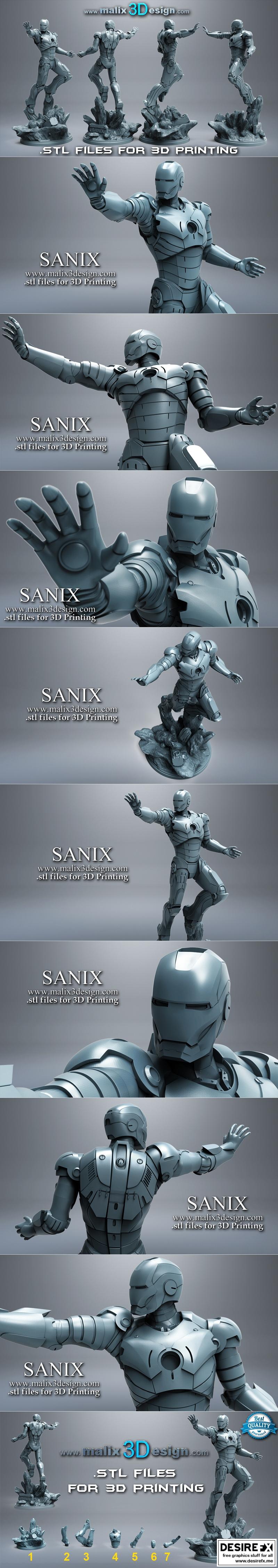 Desire FX 3d models | Iron Man on Base – 3D Print Model