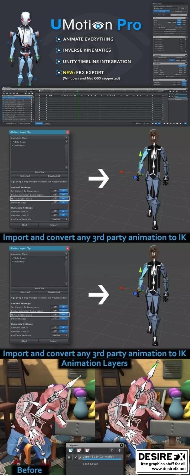 Desire FX 3d models | Asset Store – UMotion Pro – Animation Editor