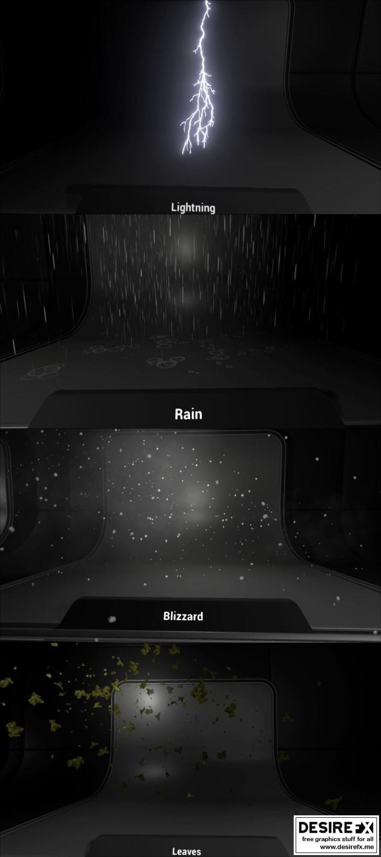 Desire FX 3d models | Unreal Engine – VFX Weather Pack