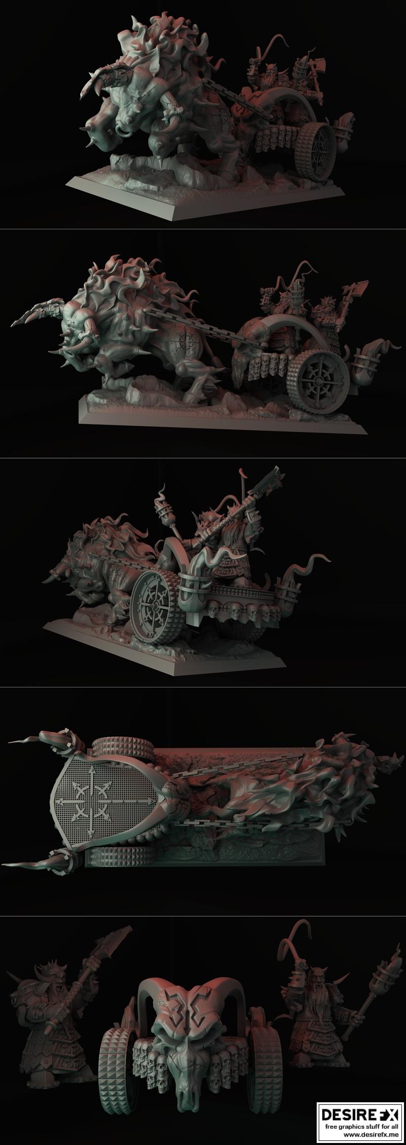 Desire Fx 3d Models Chaos Dwarf Chariot 3d Print Model