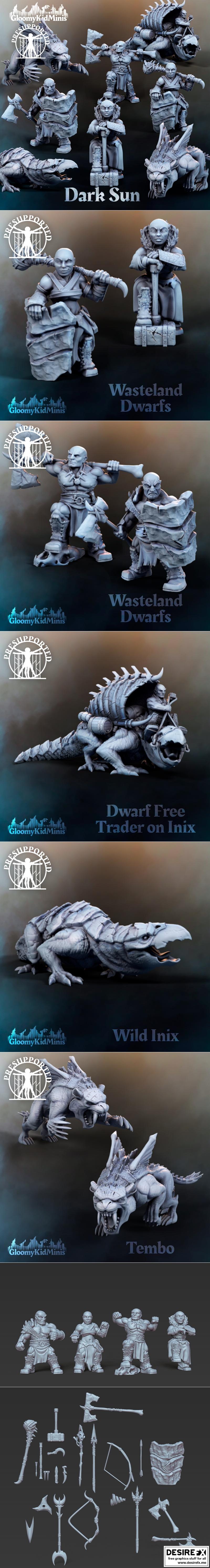 Desire FX 3d models | Dark Sun Dwarfs – 3D Print Model