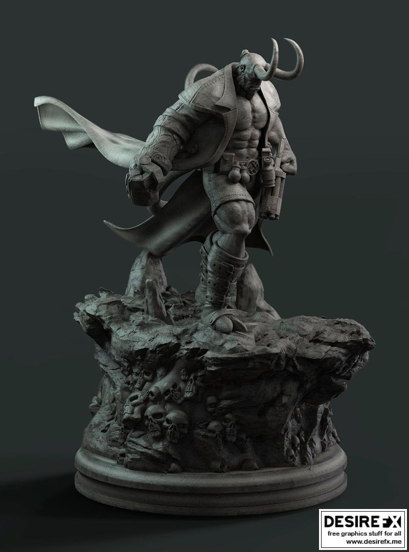 Desire Fx 3d Models Hellboy Diorama Statue 3d Print Model