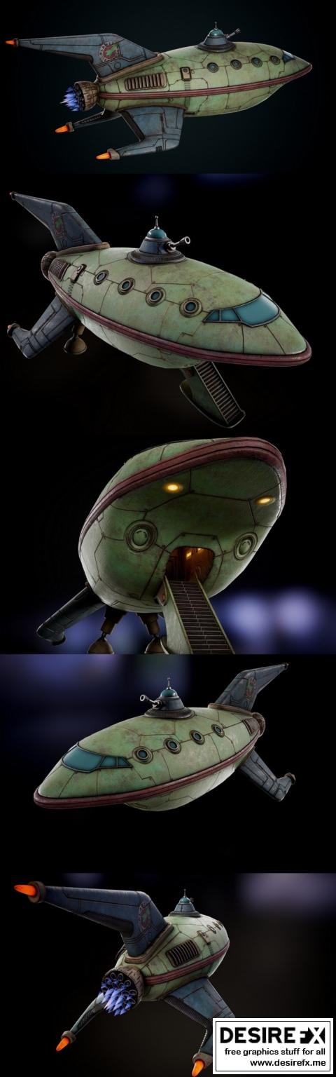 Planet Express Ship Color Code Desire FX 3d models | The Futurama Planet Express Ship