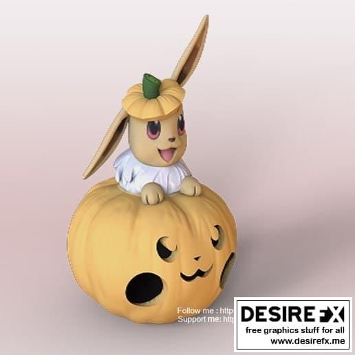 Eevee Pokemon Halloween 3D Print STL 3D Model