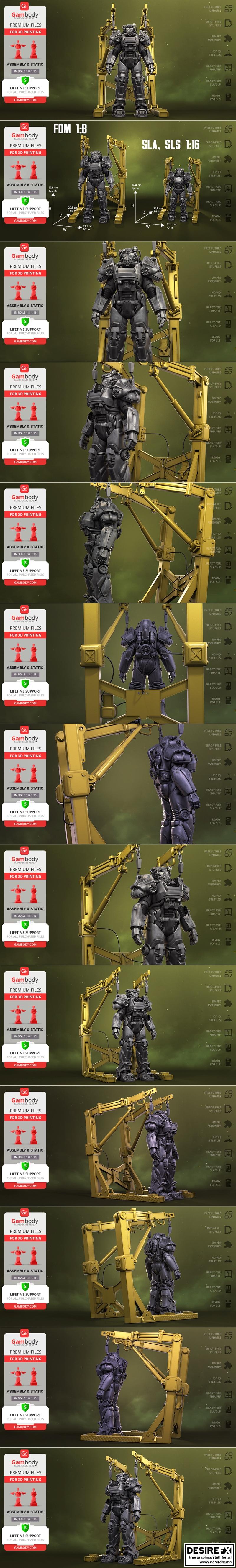 Desire FX 3d Models T 60 Power Armor 3D Print Model   T 60 Power Armor – 3D Print Model 