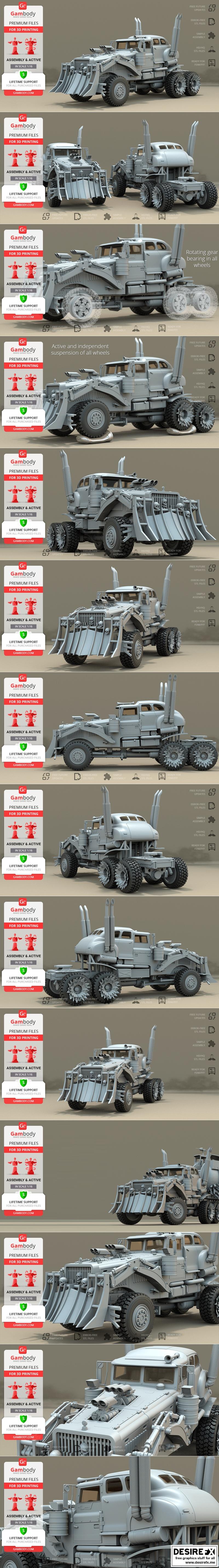 Desire FX 3d models | War Rig Truck – 3D Print Model