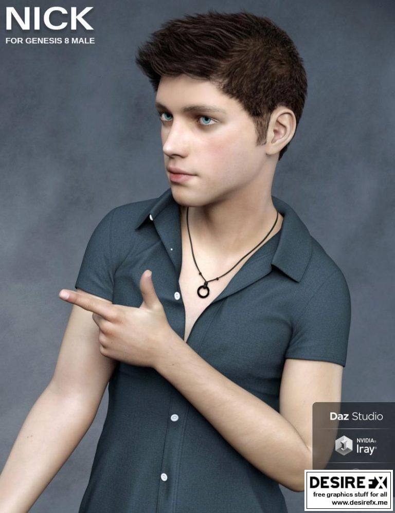 Desire FX 3d models | Nick for Genesis 8 Male