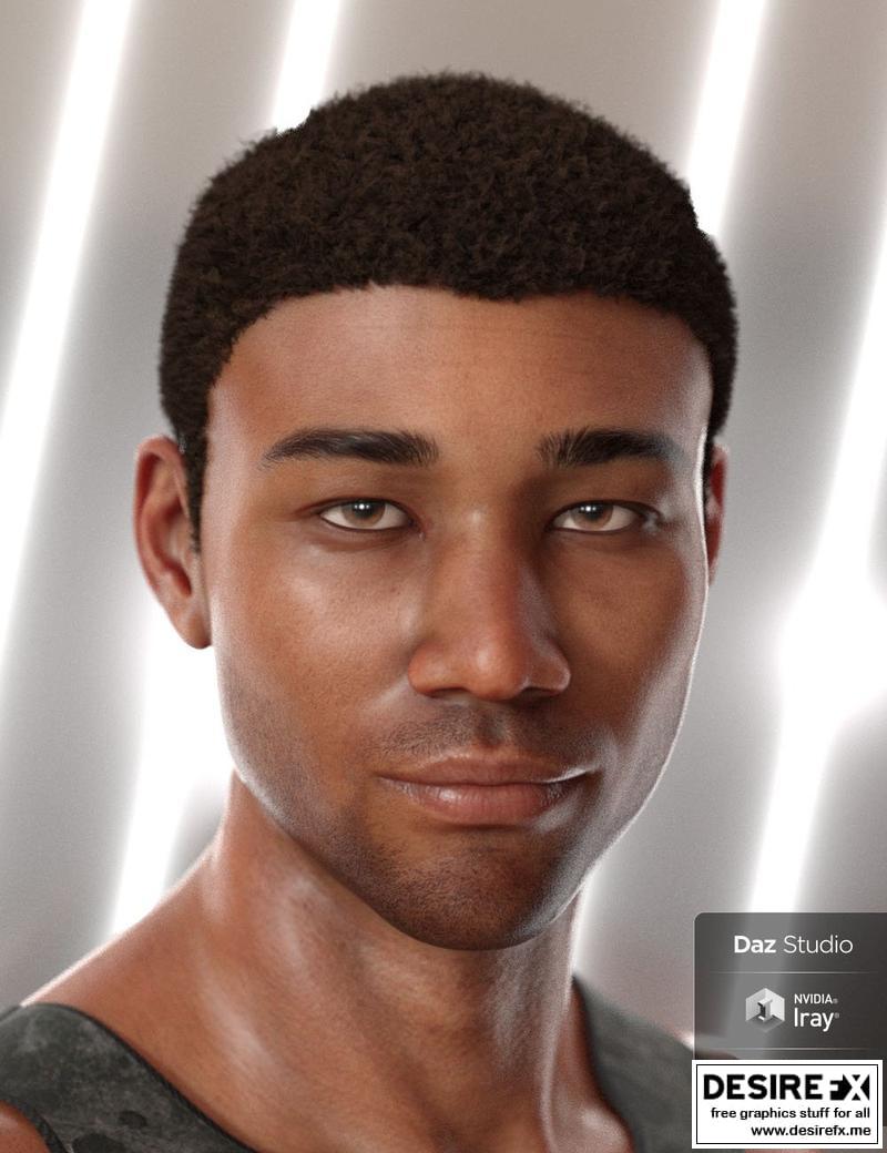 Desire FX 3d models | Malik Hair for Genesis 8 and Genesis 3 Male(s)