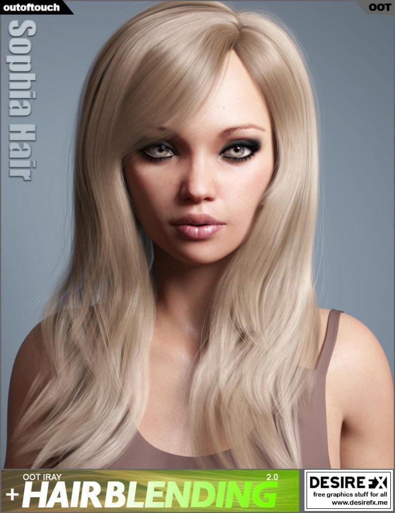 Desire Fx 3d Models Sophia Hair For Genesis 3 And 8 Females