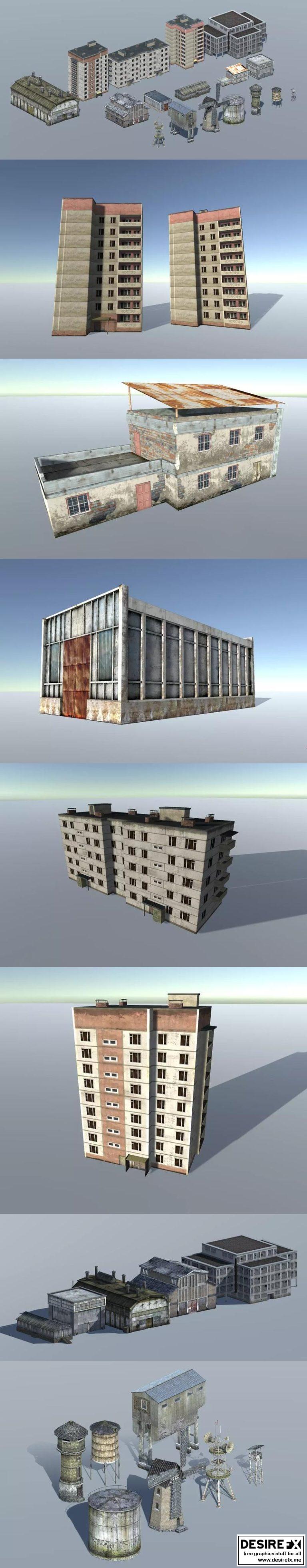 Desire FX 3d models | Asset Store – Mobile Buildings Pack (17 in 1)