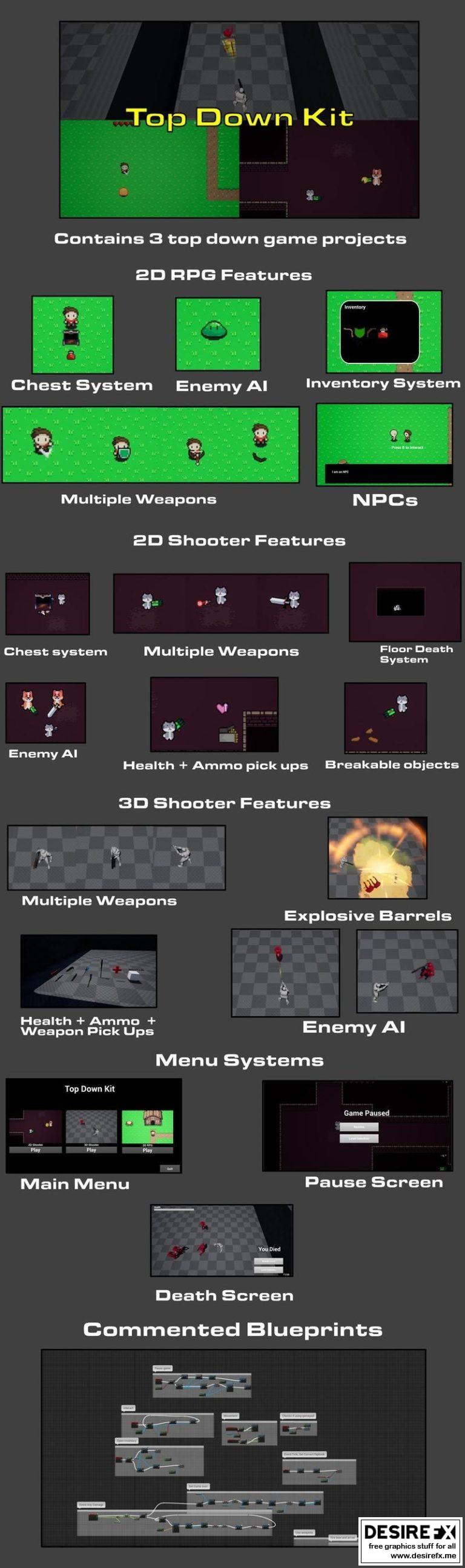 Desire FX 3d models | Unreal Engine – Top Down Kit