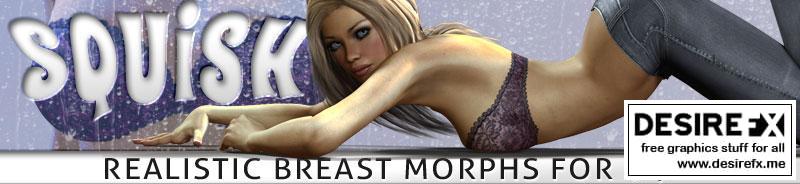 Desire FX 3d models  i13 SQUISH breast morphs for v4