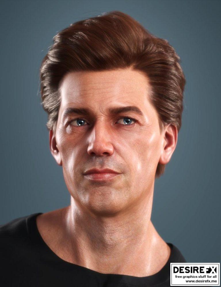 Desire FX 3d models | SP Hair 018 for Genesis 3 and 8 Males