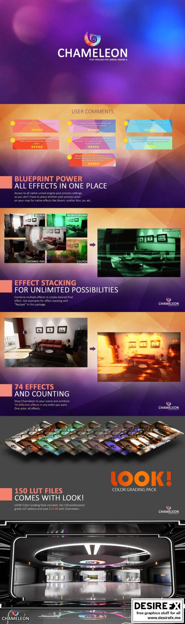 Desire FX 3d models Chameleon Post Process