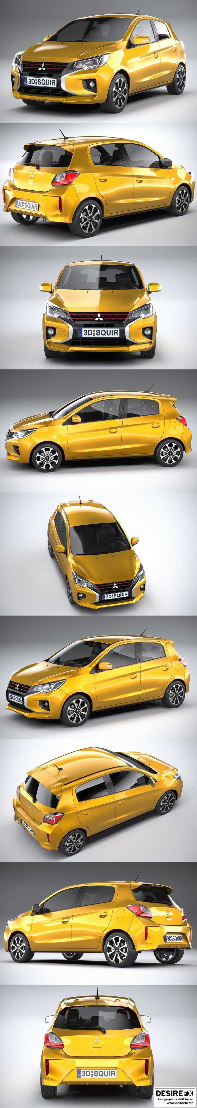 Desire FX 3d models | Mitsubishi Mirage 2020 3D Model