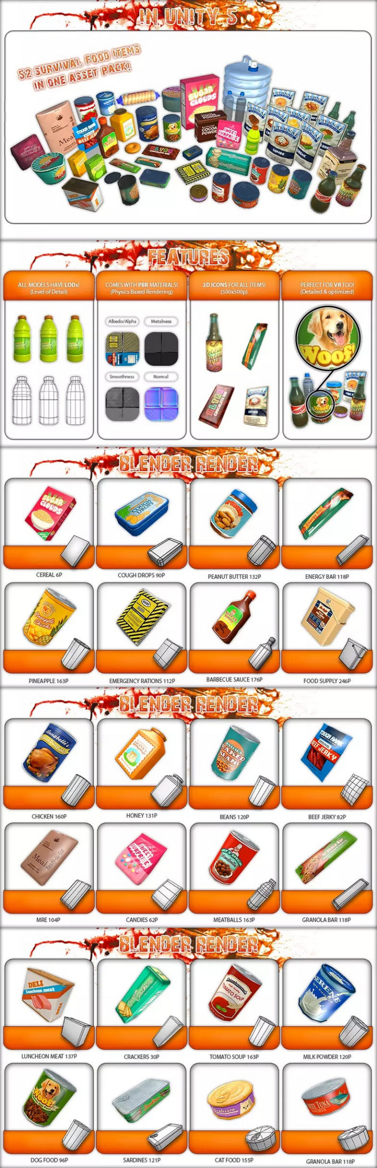 Desire FX 3d models | Survival Food Pack